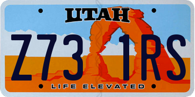 UT license plate Z731RS