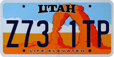 UT license plate Z731TP