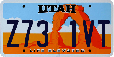 UT license plate Z731VT