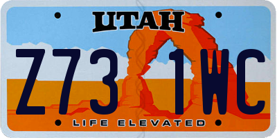 UT license plate Z731WC