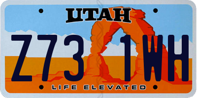 UT license plate Z731WH