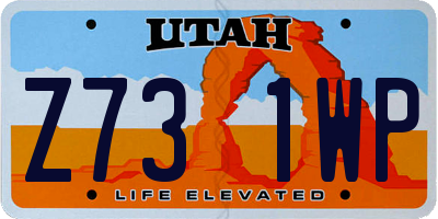 UT license plate Z731WP