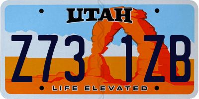 UT license plate Z731ZB