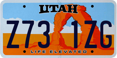 UT license plate Z731ZG