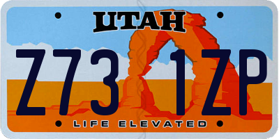 UT license plate Z731ZP