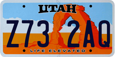 UT license plate Z732AQ