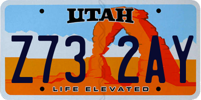 UT license plate Z732AY
