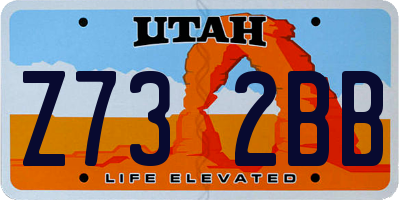 UT license plate Z732BB