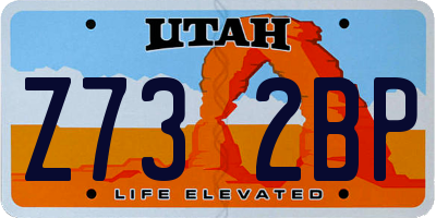 UT license plate Z732BP
