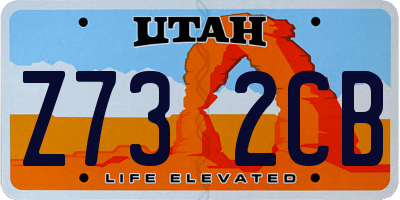 UT license plate Z732CB