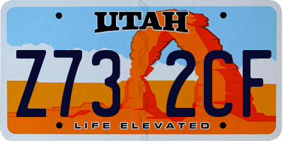 UT license plate Z732CF