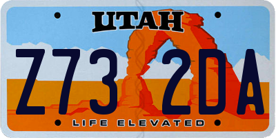 UT license plate Z732DA