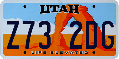 UT license plate Z732DG