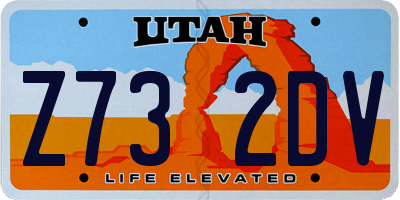 UT license plate Z732DV