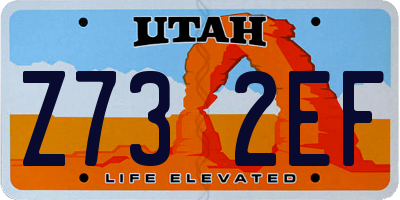 UT license plate Z732EF