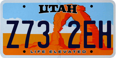 UT license plate Z732EH