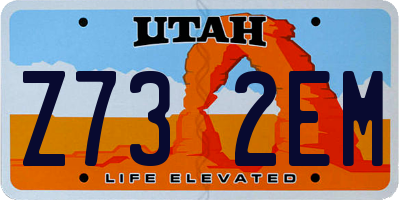 UT license plate Z732EM