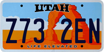UT license plate Z732EN