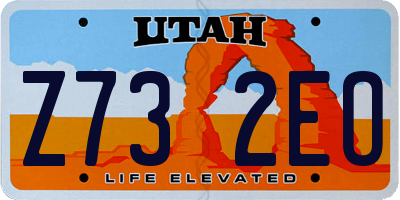 UT license plate Z732EO
