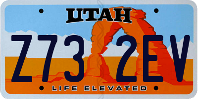UT license plate Z732EV