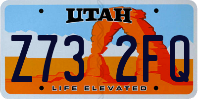 UT license plate Z732FQ