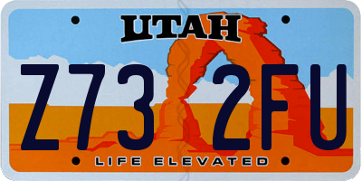UT license plate Z732FU