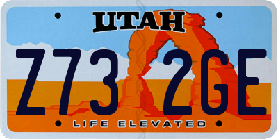 UT license plate Z732GE
