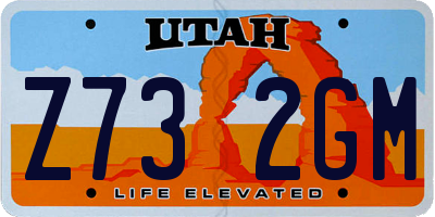 UT license plate Z732GM