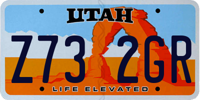 UT license plate Z732GR