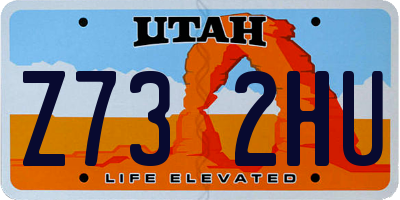 UT license plate Z732HU