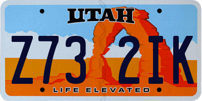 UT license plate Z732IK