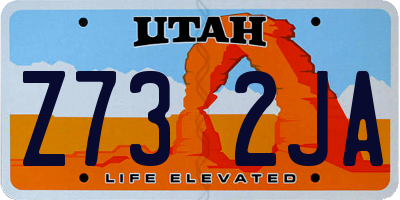 UT license plate Z732JA