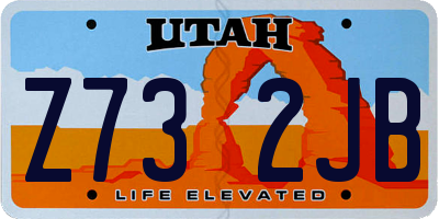 UT license plate Z732JB