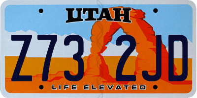 UT license plate Z732JD