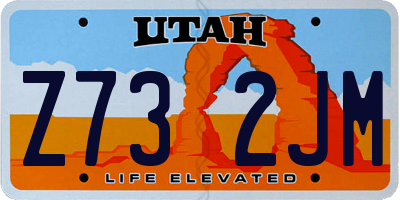 UT license plate Z732JM