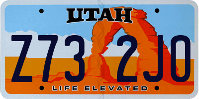 UT license plate Z732JO
