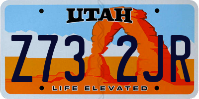 UT license plate Z732JR