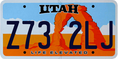 UT license plate Z732LJ