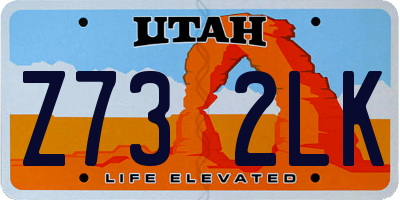UT license plate Z732LK
