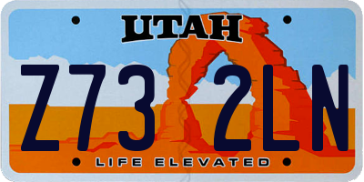 UT license plate Z732LN