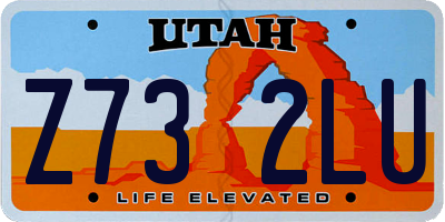 UT license plate Z732LU