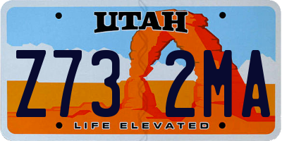 UT license plate Z732MA