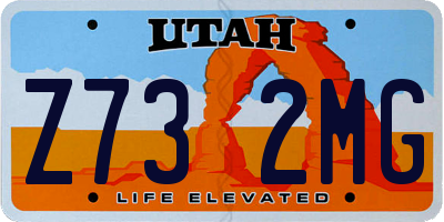 UT license plate Z732MG
