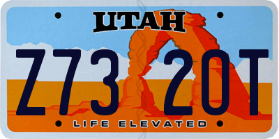 UT license plate Z732OT