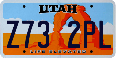 UT license plate Z732PL