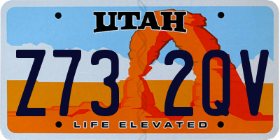 UT license plate Z732QV