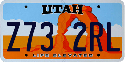 UT license plate Z732RL
