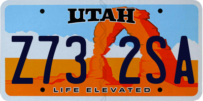 UT license plate Z732SA
