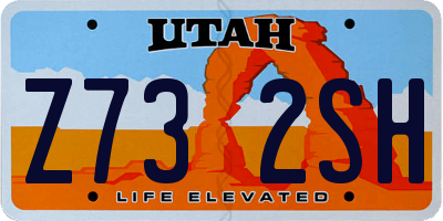 UT license plate Z732SH