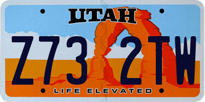 UT license plate Z732TW